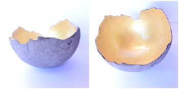 Gold Concrete resin bowl